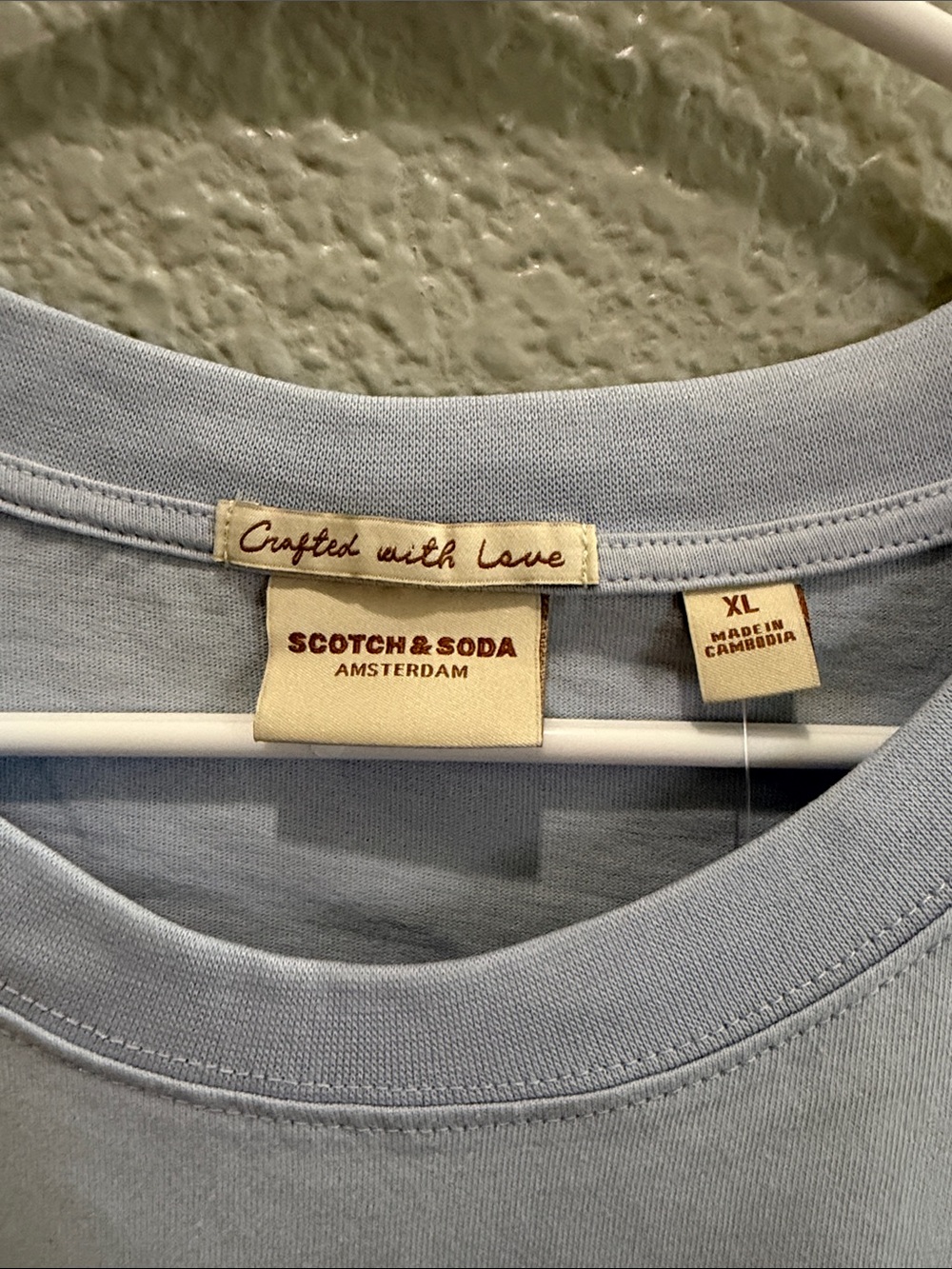 Scotch & Soda Light Blue Floral 'LOVE' Short Sleeve Tee size XL - Picture 2 of 5
